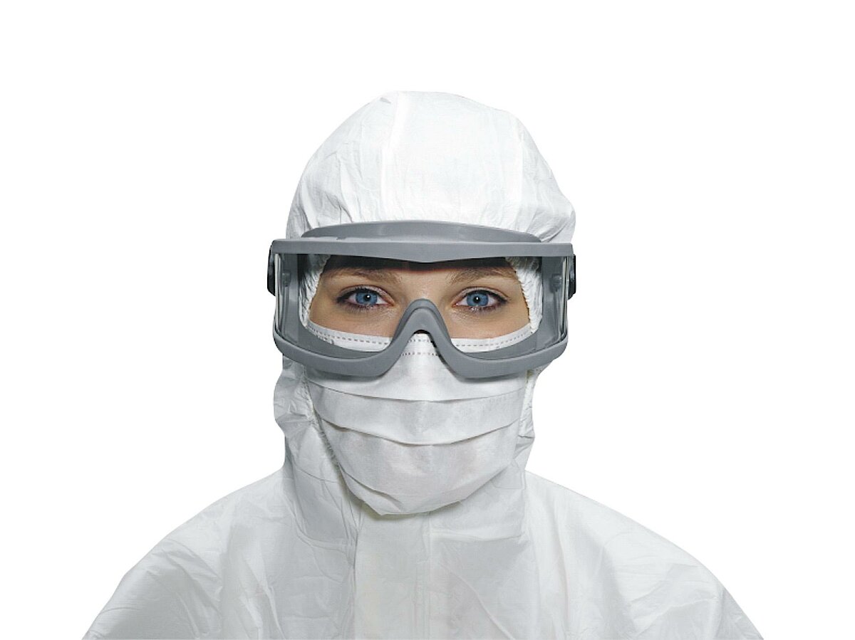 Reusable cleanroom full-view goggles